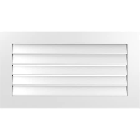 Ekena Millwork Vertical Surface Mount PVC Gable Vent: Functional, w/ 3-1/2"W x 1"P Standard Frame, 40"W x 22"H GVPVE40X2201SF